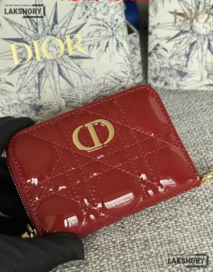 Dior 1:1 Mirror Replica Dior Microcannage Patent Leather Croisiere Wallet on Chain 11CM/4.3IN Christian Dior Replica Wallets Dior 1:1 Mirror Replica Dior Microcannage Patent Leather Croisiere Wallet on Chain 11CM/4.3IN Christian Dior Replica Wallets