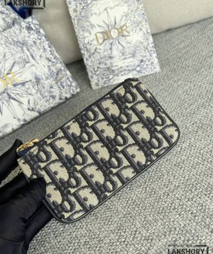 Dior 1:1 Mirror Replica DiorTravel Myrte Zipped Key Case 7.6CM/3IN Christian Dior Replica Wallets