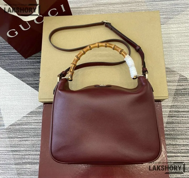 Gucci 1:1 Mirror Replica Diana Medium Shoulder Bag Rosso Red 30CM/11.8IN Gucci Replica Bamboo Bags Gucci 1:1 Mirror Replica Diana Medium Shoulder Bag Rosso Red 30CM/11.8IN Gucci Replica Bamboo Bags