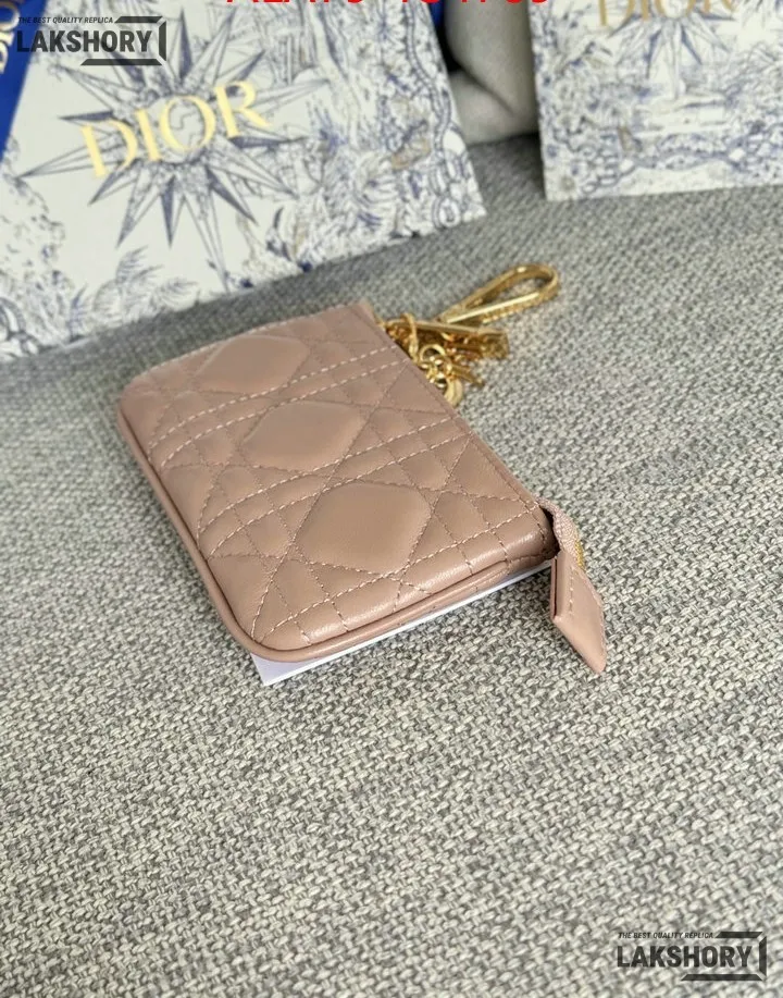 Dior 1:1 Mirror Replica Lambskin Cannage Lady Dior Zipped Key Case 7.6CM/3IN Christian Dior Replica Wallets Dior 1:1 Mirror Replica Lambskin Cannage Lady Dior Zipped Key Case 7.6CM/3IN Christian Dior Replica Wallets