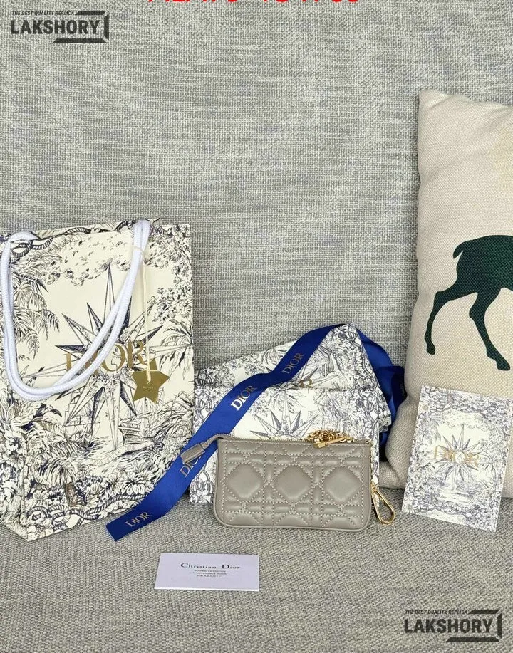 Dior 1:1 Mirror Replica Lambskin Cannage Lady Dior Zipped Key Case 7.6CM/3IN Christian Dior Replica Wallets Dior 1:1 Mirror Replica Lambskin Cannage Lady Dior Zipped Key Case 7.6CM/3IN Christian Dior Replica Wallets