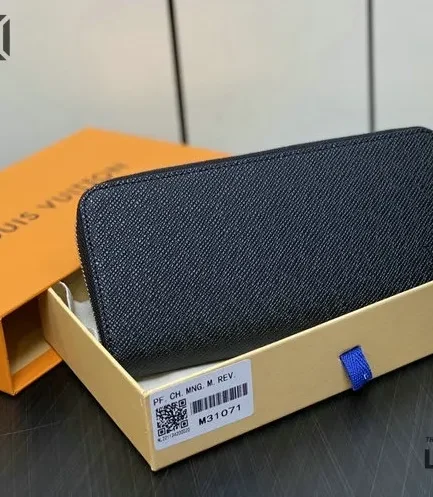 Louis Vuitton 1:1 Mirror Replica Zippy Wallet Horizontal Taiga 21CM/8.3IN Louis Vuitton Replica Wallets