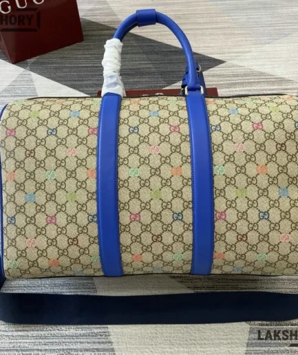 Gucci 1:1 Mirror Replica GG Multicolor Medium Duffle Bag Beige Brown 45CM/17.7IN Gucci Replica Ophidia Bags