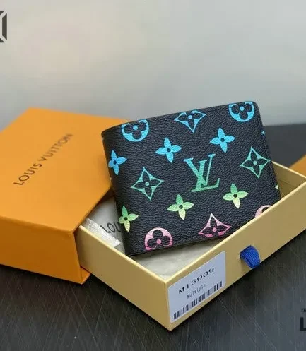 Louis Vuitton 1:1 Mirror Replica Portefeuille Slender Gradient Bi-fold Wallet Black 11.5CM/4.5IN Louis Vuitton Replica Wallets