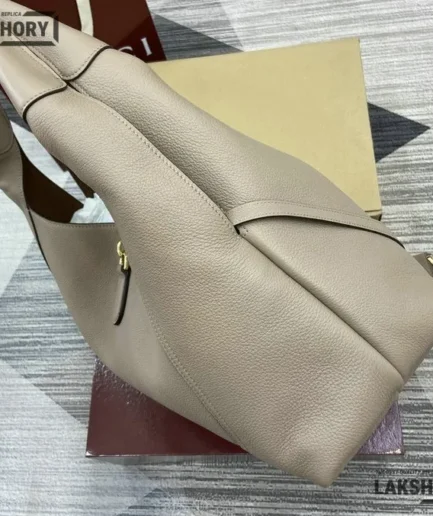Gucci 1:1 Mirror Replica Softbit Maxi Medium Grained Leather Bag Beige 46CM/18.1IN Gucci Replica Horsebit Bags