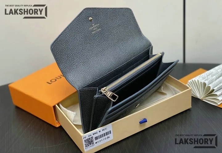Louis Vuitton 1:1 Mirror Replica Sarah Wallet Monogram Empreinte 19CM/7.5IN Louis Vuitton Replica Wallets Louis Vuitton 1:1 Mirror Replica Sarah Wallet Monogram Empreinte 19CM/7.5IN Louis Vuitton Replica Wallets