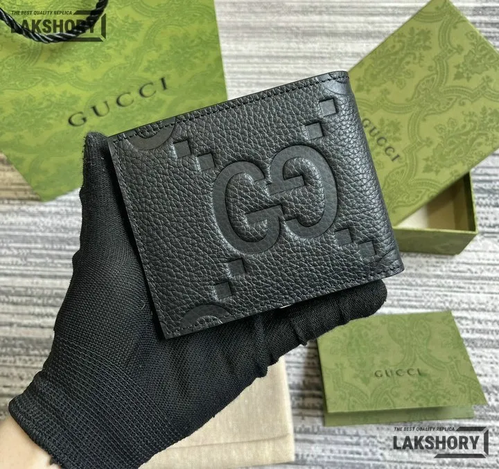 Gucci 1:1 Mirror Replica Jumbo GG Bifold Leather Coin Wallet 9CM/3.5IN Gucci Replica Wallets Gucci 1:1 Mirror Replica Jumbo GG Bifold Leather Coin Wallet 9CM/3.5IN Gucci Replica Wallets