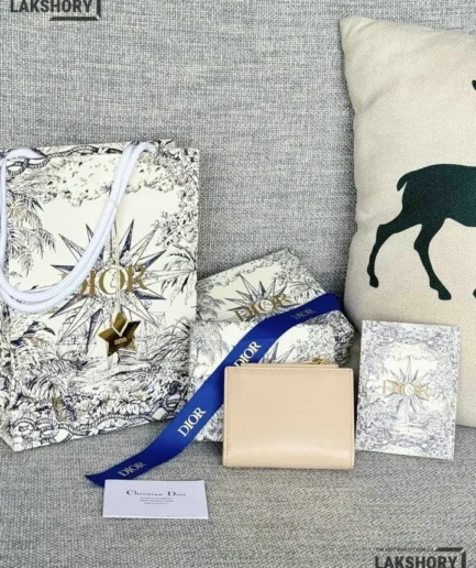 Dior 1:1 Mirror Replica 30 Montaigne Dahlia Wallet Smooth Calfskin 11.5CM/4.5IN Christian Dior Replica Wallets