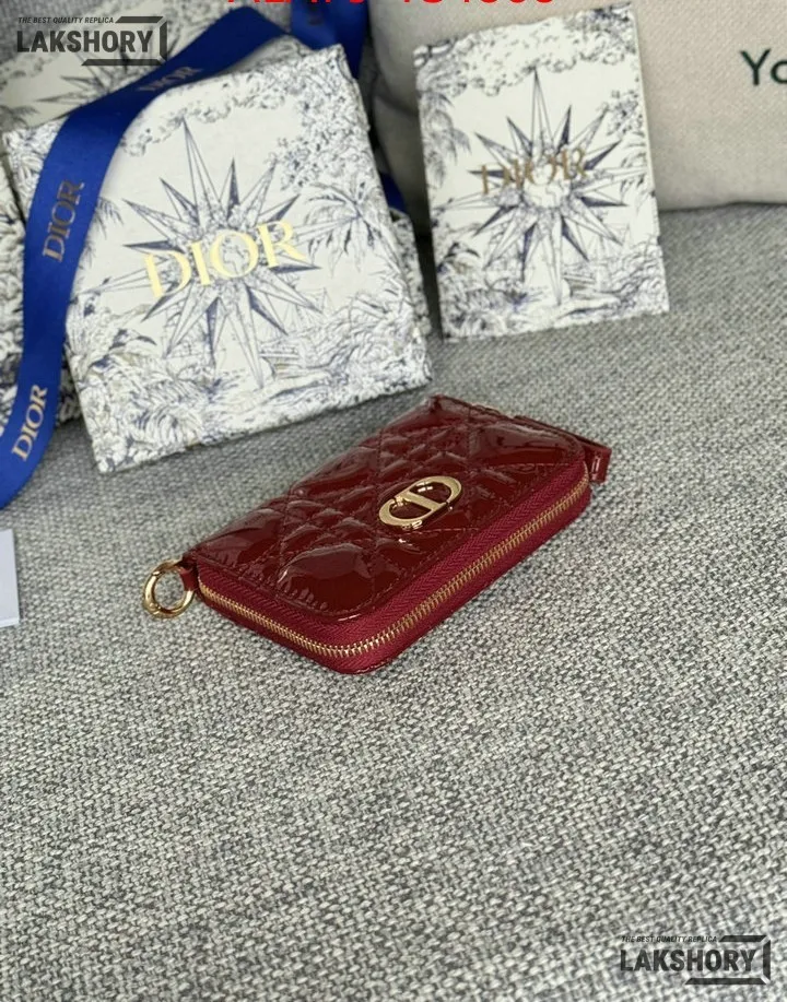 Dior 1:1 Mirror Replica Dior Microcannage Patent Leather Croisiere Wallet on Chain 11CM/4.3IN Christian Dior Replica Wallets Dior 1:1 Mirror Replica Dior Microcannage Patent Leather Croisiere Wallet on Chain 11CM/4.3IN Christian Dior Replica Wallets