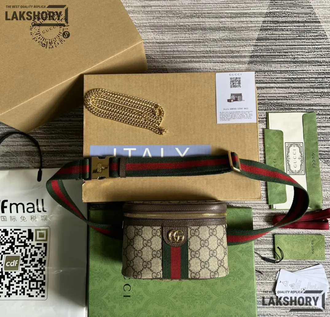 Gucci 1:1 Mirror Replica GG Monogram Ophidia Belt Bag Beige 18CM/7.1IN Gucci Replica Ophidia Bags Gucci 1:1 Mirror Replica GG Monogram Ophidia Belt Bag Beige 18CM/7.1IN Gucci Replica Ophidia Bags
