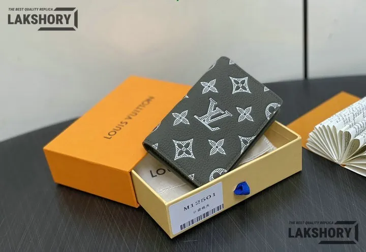 Louis Vuitton 1:1 Mirror Replica Pocket Organizer Monogram Shadow Olive Green 8CM/3.1IN Louis Vuitton Replica Wallets Louis Vuitton 1:1 Mirror Replica Pocket Organizer Monogram Shadow Olive Green 8CM/3.1IN Louis Vuitton Replica Wallets