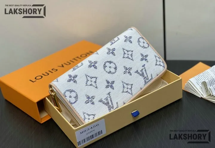 Louis Vuitton 1:1 Mirror Replica Zippy Wallet Mahina Leather White Blue 19.5CM/7.7IN Louis Vuitton Replica Wallets Louis Vuitton 1:1 Mirror Replica Zippy Wallet Mahina Leather White Blue 19.5CM/7.7IN Louis Vuitton Replica Wallets