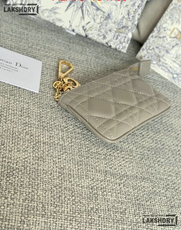 Dior 1:1 Mirror Replica Lambskin Cannage Lady Dior Zipped Key Case 7.6CM/3IN Christian Dior Replica Wallets Dior 1:1 Mirror Replica Lambskin Cannage Lady Dior Zipped Key Case 7.6CM/3IN Christian Dior Replica Wallets