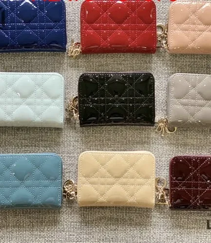 Dior 1:1 Mirror Replica Lady Dior Bloom Card Holder 8.5CM/3.3IN Christian Dior Replica Wallets