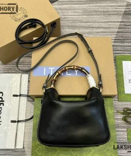 Gucci 1:1 Mirror Replica Small Diana Textured Dollar Shoulder Bag 24CM/9.4IN Gucci Replica Bamboo Bags