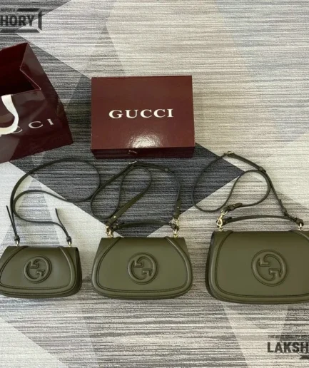 Gucci 1:1 Mirror Replica Strap Blondie Shoulder Bag Forest Green Gucci Replica Blondie Bags