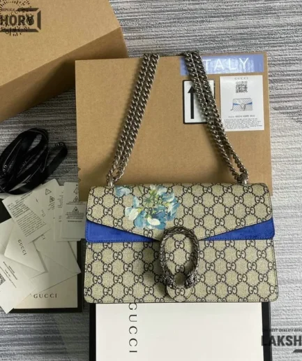 Gucci 1:1 Mirror Replica Dionysus Medium Shoulder Bag in GG Supreme 28CM/11IN Gucci Replica Dionysus Bags