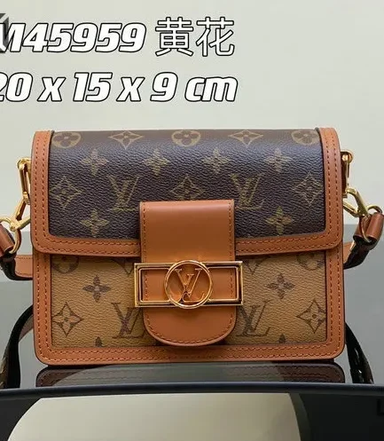 Louis Vuitton 1:1 Mirror Replica Dauphine Monogram Mini Bag 20CM/7.9IN Replica Shoulder Bags